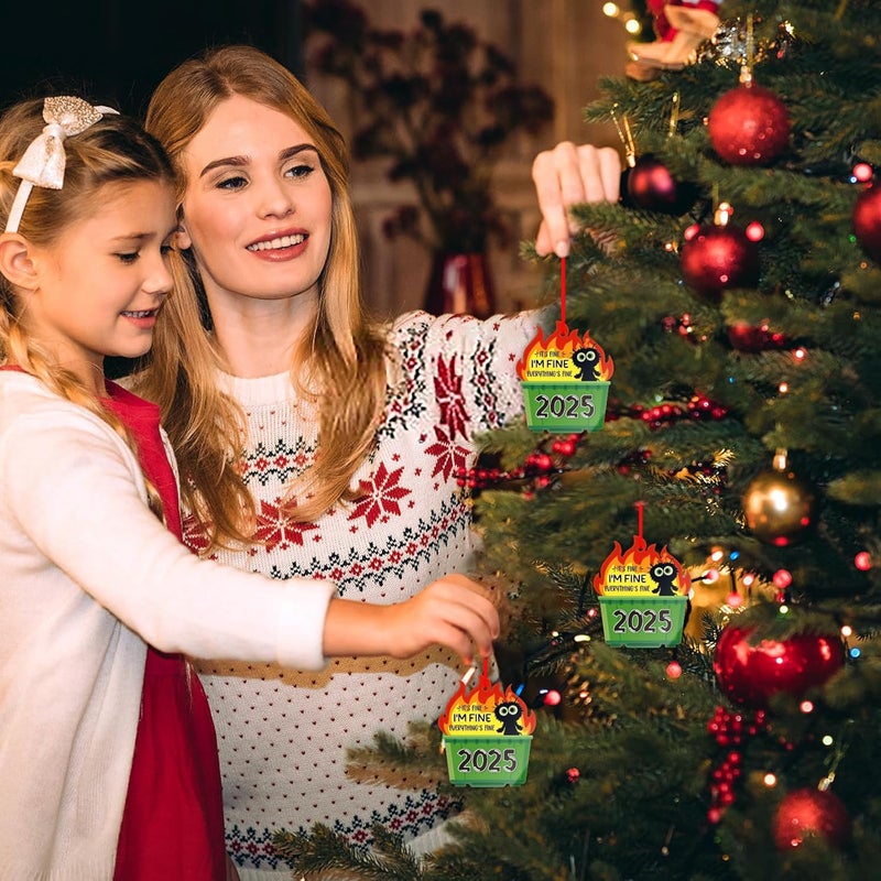 PETCEE Green Dumpster Fire Christmas Ornament - Funny Ornaments Hanging Decorations Acrylic Novelty Hilarious Ornaments 2025 Keepsake Gifts for Family Friends Coworker - Image 4